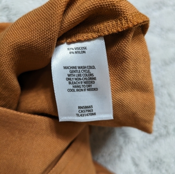 Leith Pants Women's Medium Brown Ginger Paperbag Tie Waist Crop Tapered Fit - Picture 5 of 8